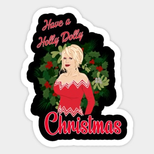 Holly Dolly Christmas Sticker